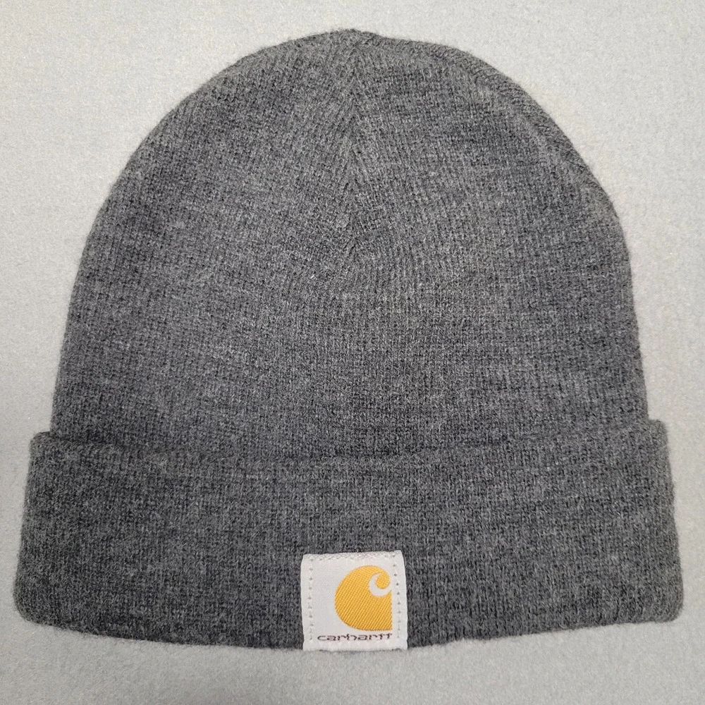 Carhartt Youth Gray Beanie Hat One Size Fits Most‎ Acrylic Knit Cap